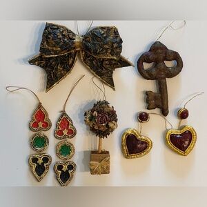 Vintage Pier 1 Christmas Ornaments Lot of 7